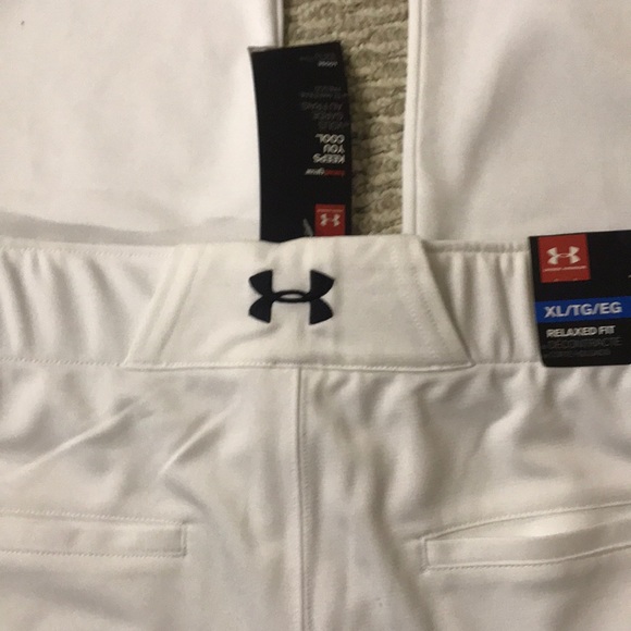 🆕 UNDER ARMOUR White Baseball Pants - Picture 2 of 3
